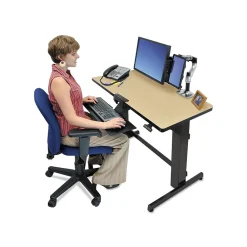 Standing Desks*Ergotron WorkFit-D 48"W Adjustable Standing Desk, Birch (24-271-928)