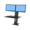 Standing Desks*Ergotron WorkFit-SR 33-407-085 24" Dual Monitor Sit-Stand Desktop Workstation
