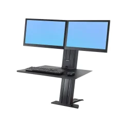 Standing Desks*Ergotron WorkFit-SR 33-407-085 24" Dual Monitor Sit-Stand Desktop Workstation