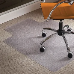 Chair Mats*ES Robbins Natural Origins Carpet Chair Mat with Lip, 36" x 48'', Medium-Pile, Clear (ESR141032)