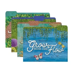 File Folders|Eureka Curiosity Garden File Folders, 1-Tab, Assorted, Letter Size, 6/Bundle (EU-866450-6)