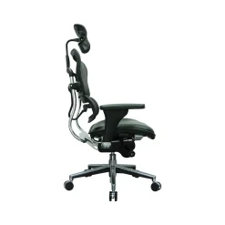 Office Chairs*Eurotech Ergohuman Mesh Back Leather Task Chair, Black (LEM4ERG -LBK(N))