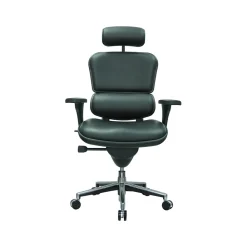 Office Chairs*Eurotech Leather Task Chair, Black (LE9ERG(N))