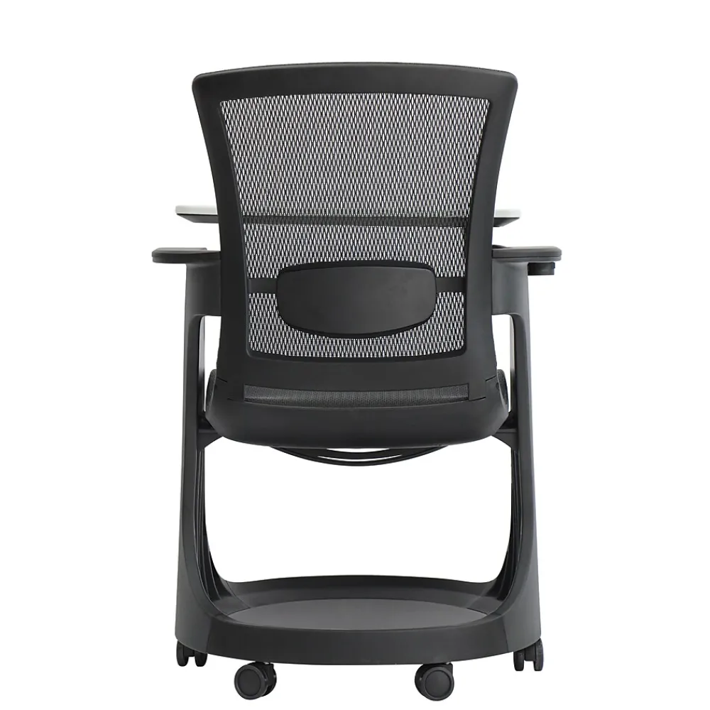 Office Chairs*Eurotech SKTRN-BLK Eduskate Mesh Conference Chair, Fixed Arms, Black