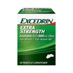 Extra Strength 250mg Acetaminophen Caplet, 2/Packet, 30 Packets/Box (64108X)<Excedrin Outlet