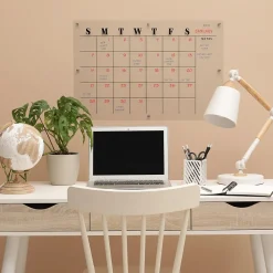 Dry Erase*Global Printed Products Excello Global Products Acrylic Dry Erase Board with Custom Printed Calendar, 30