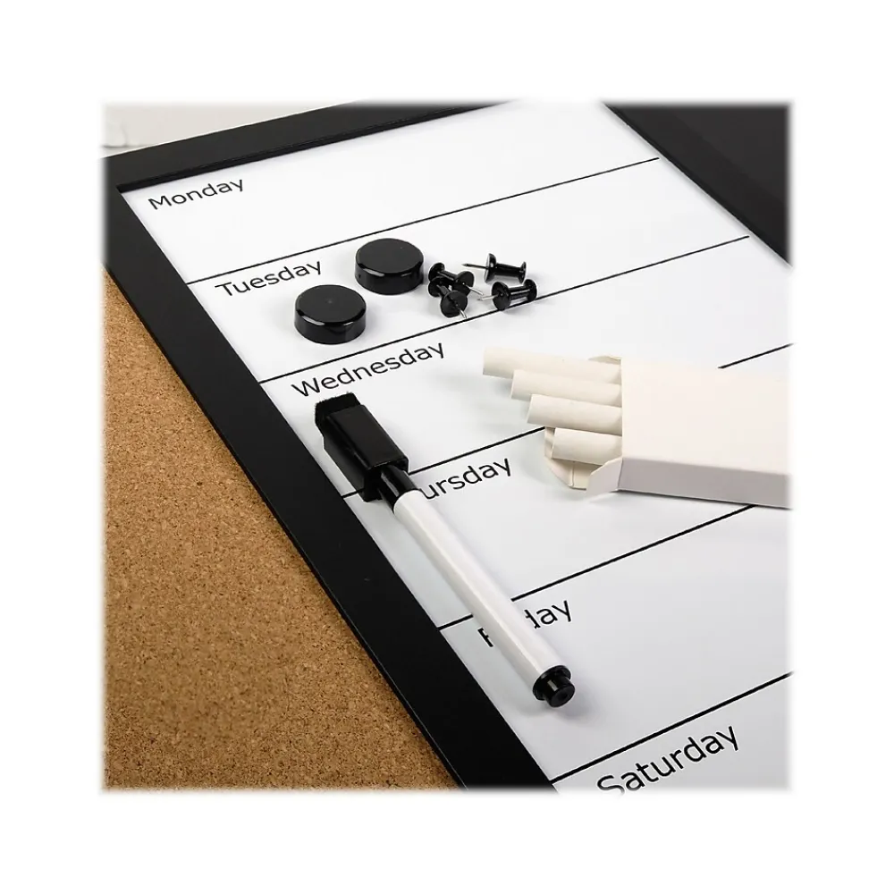 Dry Erase*Excello Global Products Combination Board, Wood Frame, 15" x 23.5" (EGP-HD-0317)