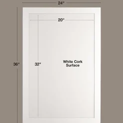 Bulletin*Global Printed Products Excello Global Products Cork Bulletin Board, White Frame, 3' x 2' (EGP-HD-0519)