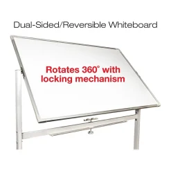 Dry Erase*Excello Global Products Dry-Erase Mobile Whiteboard, Aluminum Frame, 48" x 32" (EGP-HD-0066)