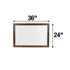 Dry Erase*Excello Global Products Magnetic Dry-Erase Whiteboard, Rustic Wood Frame, 3' x 2' (EGP-HD-0077)