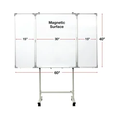 Dry Erase*Excello Global Products Magnetic Mobile Folding Dry-Erase Whiteboard, 40