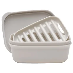 Plastic Soap Dish, Light Gray (SPLS-TRVL-0010)<Excello Global Products Outlet