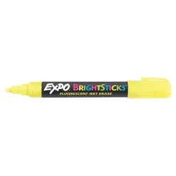 Markers|Expo BrightSticks Wet Erase Markers, Bullet Tip, Assorted, 5/Pack (14075)