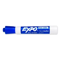 Markers|Expo Dry Erase Markers, Bullet Tip, Blue, 12/Pack (82003)