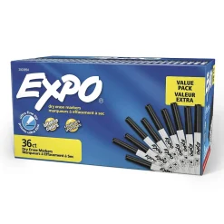 Markers|Expo Dry Erase Markers, Ultra Fine Tip, , 36/Pack (2003894) Black