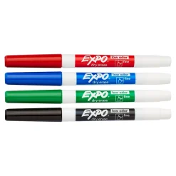 Markers|Expo Dry Erase Starter Set, Fine Tip, Assorted, 5/Pack (80675)