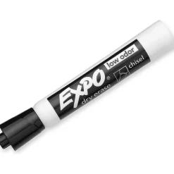 Markers|Expo Dry-Erase Marker, Chisel Tip, Black, 8/Pack (1980443)