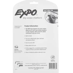 Markers|Expo Magnetic Dry Erase Markers, Chisel Tip, Assorted, 8/Pack (1944741)