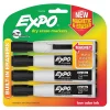 Markers|Expo Magnetic Dry Erase Markers, Chisel Tip, Black, 4/Pack (1944729)