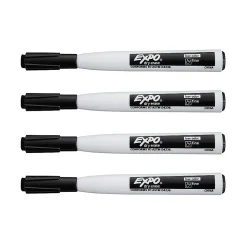 Markers|Expo Magnetic Dry Erase Markers, Fine Tip, , 4/Pack (1944745) Black