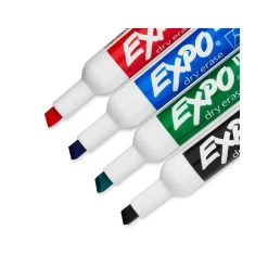 Markers|Expo Tank Dry Erase Marker, Chisel Tip, Assorted, Starter Set/Kit (80653)