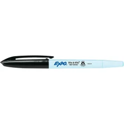Markers|Expo Vis-A-Vis Wet Erase Markers, Fine Point, Black, Dozen (16001)
