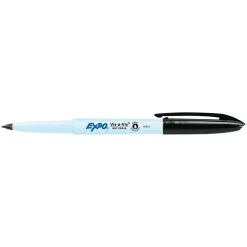 Markers|Expo Vis-A-Vis Wet Erase Markers, Fine Point, Black, Dozen (16001)