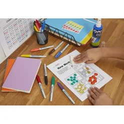 Markers|Expo Vis-A-Vis Wet Erase Markers, Fine Point, Black, Dozen (16001)