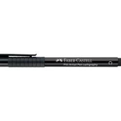Markers|Faber-Castell PITT Artist Pen Calligraphy Marker, Chisel Tip, Black Ink, 3/Pack (800076)