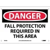 National Marker Fall Protection Required In This Area, 7X10, .040 Aluminum, Danger Sign