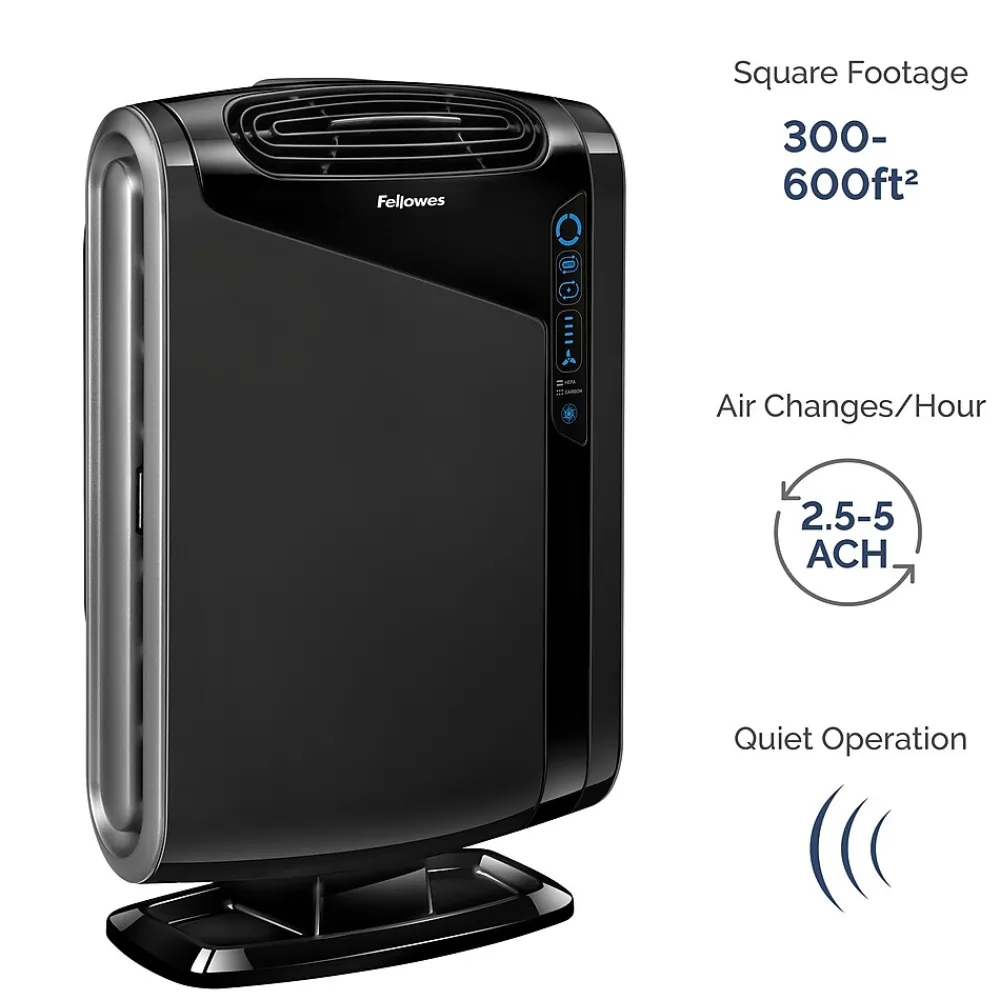 Fellowes AeraMax,True HEPA Console Air Purifier, Black (9286201/AEAAMAX)