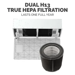 Fellowes Array AR2 True HEPA Ceiling Mounted Air Purifier, 5-Speed, White (5888901)