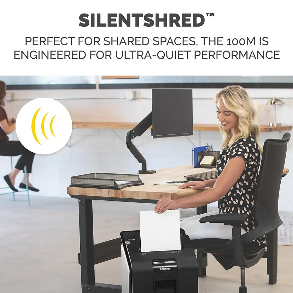 Clearance Fellowes AutoMax 100M 100-Sheet Micro-Cut Shredder (4629001)