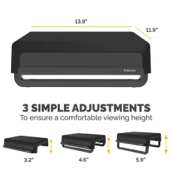 Online Fellowes Breyta Collection Adjustable Monitor Stand, (100098502) Black