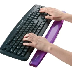 New Fellowes Crystals Gel Wrist Rest, Non-Skid Base, (91437) Purple