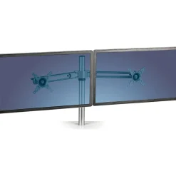 Fellowes Lotus Adjustable Monitor Arm, Up to 27", Silver (8042901)