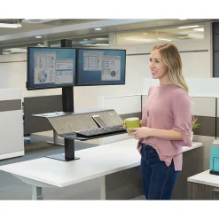 Discount Fellowes Lotus Adjustable Monitor Stand, Black (8082001)