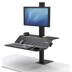 Standing Desks*Fellowes Lotus VE Sit-Stand Single Manual Lift Workstation, Black (2750862)