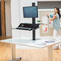 Standing Desks*Fellowes Lotus VE Sit-Stand Single Manual Lift Workstation, Black (2750862)