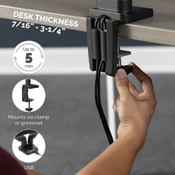 Fellowes Platinum Series Dual Stacking Adjustable Monitor Arm, Up to 27