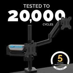 Fellowes Platinum Series Dual Stacking Adjustable Monitor Arm, Up to 27