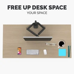 Fellowes Platinum Series Dual Stacking Adjustable Monitor Arm, Up to 27