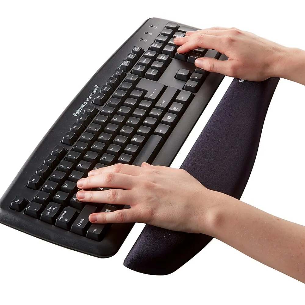 Online Fellowes PlushTouch Foam Wrist Rest, Black (9252104)