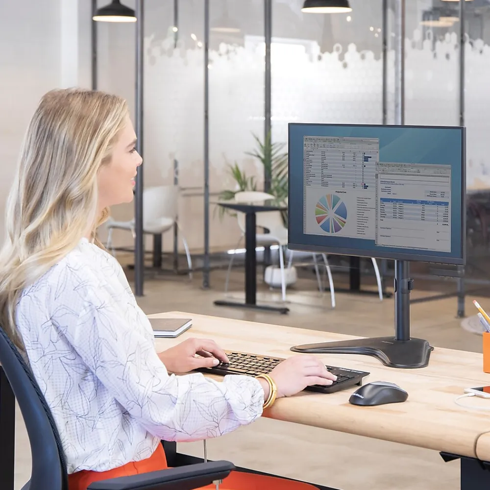 Best Fellowes Professional Series Freestanding Single Monitor Arm, Up to 32", Black (8049601)