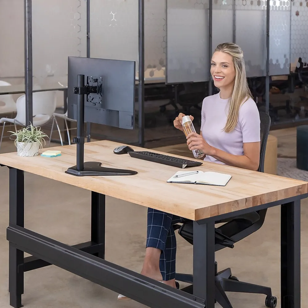 Best Fellowes Professional Series Freestanding Single Monitor Arm, Up to 32", Black (8049601)