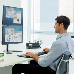 Outlet Fellowes Professional Series Freestanding Dual Stacking Monitor Arm, Up to 32