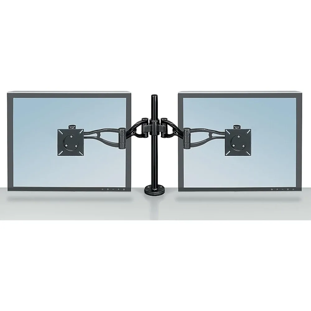 Best Fellowes Professional Series Depth Adjustable Dual Monitor Arm, Up to 32", Black (8041701)
