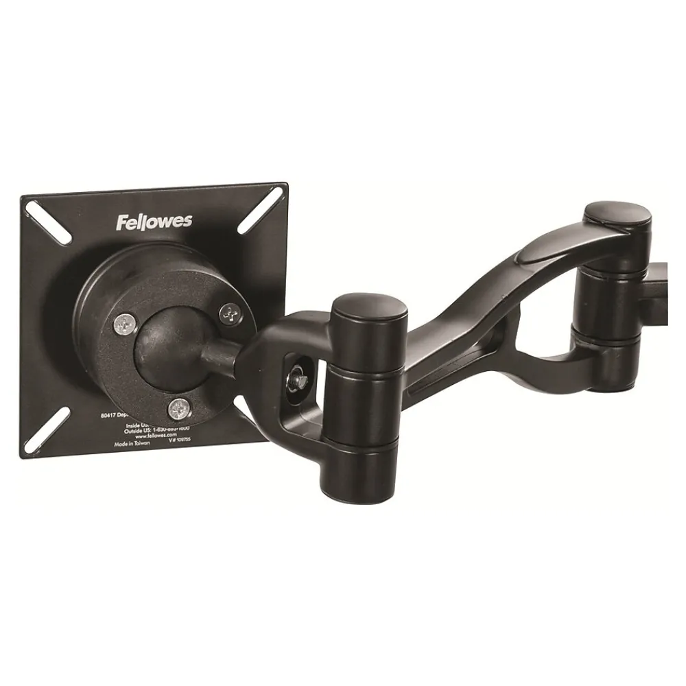 Best Fellowes Professional Series Depth Adjustable Dual Monitor Arm, Up to 32", Black (8041701)
