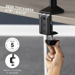 Discount Fellowes Reflex Single Adjustable Arm, Up to 32