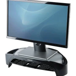 Clearance Fellowes Smart Suites Monitor Riser Plus, Adjustable, Up to 21", Black (8020801)